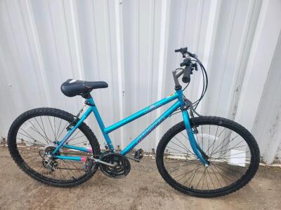 Magna Mountain 18-Speed 26" Steel Mountain Bike, Blue, Rigid Frame, V-Brakes, Flat Bar