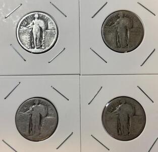 (4) Standing Liberty Quarter Dollar - 90% Silver
