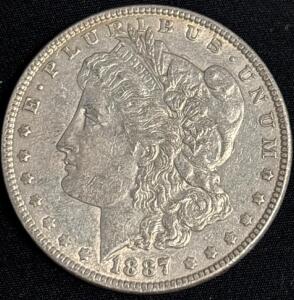 1887 Liberty Morgan 90% Silver Coin