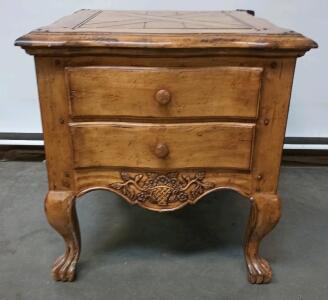 Vintage Style End Table Or Nightstand L=27" W=24" H=25"