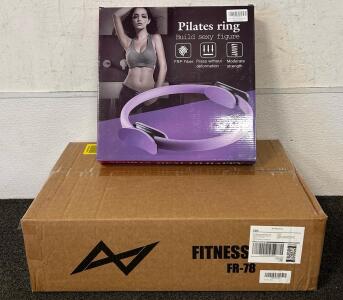 Exercise Bundle: Vibration Plate Fitness Platform Exercise Machine and Pilates Ring Bundle