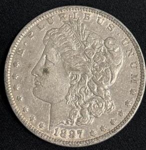 1887 Liberty Morgan 90% Silver Coin