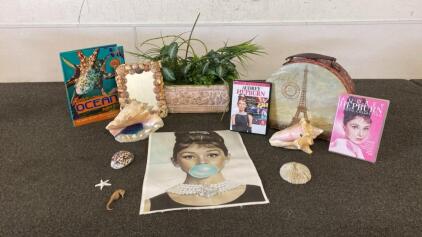 Audrey Hepburn and Shells - Very Nice Shells With A SeaHorse - (2) DVDs - Decorative Case and More