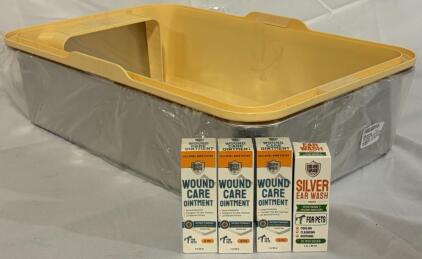 Stainless Steel Cat Litter Box & Dog Ointments