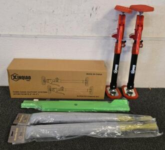XINQIAO Third Hand Tool Support System 2pcs, (2) Microfiber Dusters, (3) Green Lawnmower Blades