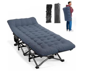 Camping Cot for Adults with Cushion Comfortable
