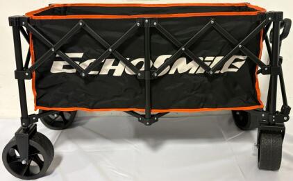 Echosmile Folding Portable Wagon Cart, Black & Orange