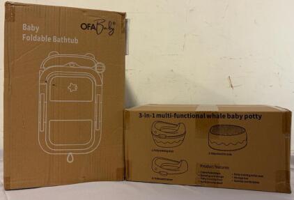 Foldable Baby Bathtub & Baby Potty Training Seat
