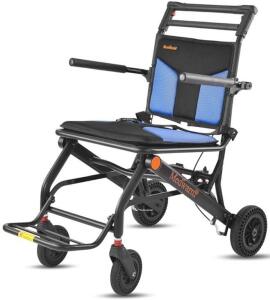 Medwarm Portable Aluminum Transport Wheelchair W/ Handbrake
