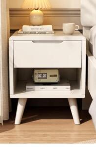 Solid Wood Nightstand White Night Stand with Drawers Mid Century Modern Nightstand with Storage,Wood Night Stand,Small Bedside Table for Bedroom,Living Room,Office,White Bedside Table 17&rdquo;x16&rdquo;x13&rdquo;