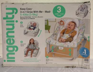 Ingenuity 3-in-1 Grow With Me Rocker, Seat, And Bouncer.