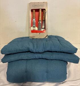 Outdoor Chair Cushions and GrillTech Stainless Steel BBQ Tool Set