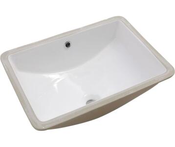 16 Inch Undermount Bathroom Sink Small Rectangle Undermount Sink White Ceramic Under Counter Bathroom Sinks with Overflow (15.70"x11.69")