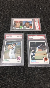 (3) PSA Graded 1973 Topps Baseball Cards