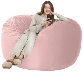 HABUTWAY Bean Bag Chair: Giant 4' Memory Foam Bean Bag Chair