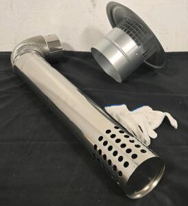Ranein 4" OD Stainless Steel Vent Pipe Kit, Galvanized Steel Chiney Topper Vent