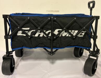 Echosmile Folding Portable Wagon Cart, Black & Blue