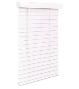(2) Set Of Lotus & Windowarr Cordless Faux Wood Blinds, 27" Wide x 60" Long- Snow White Color
