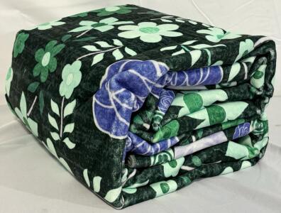 Green & Purple Floral Area Rug | 9&rsquo;x12&rsquo;
