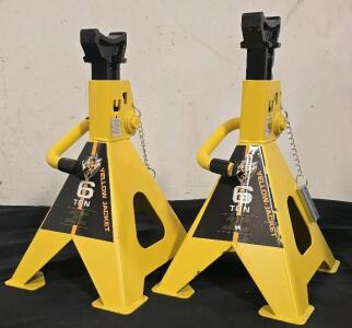 (2) Yellow Jacket 6 Ton Jack Stand With Double Lock