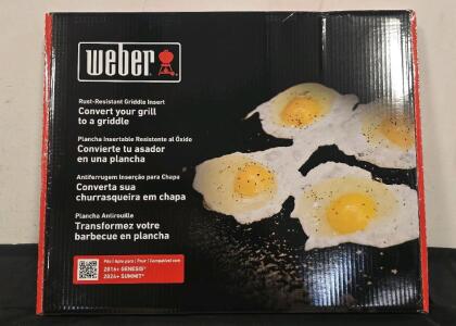 Weber 6788 Full-Size Rust‑Resistant Outdoor Griddle Insert
