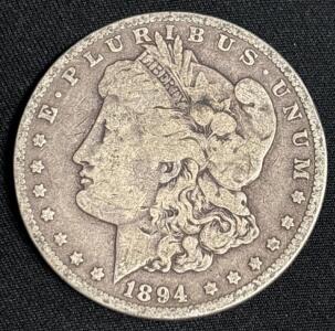 1894-O Liberty Morgan Dollar 90% Silver Coin