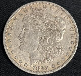 1881-O Liberty Morgan Dollar 90% Silver Coin