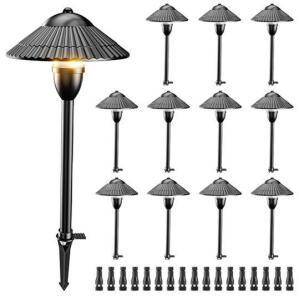ZUCKEO (12) Pack Low Voltage Landscape Lighting LED Pathway Lights