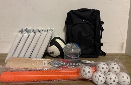 School Lot (1) Kellyon 18&rdquo; Backpack, (12) 1&rdquo; Binders, (1) 48 oz Tub Elmers Glue And More