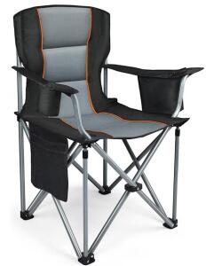 (2) Fzifzi Camping Chairs for Adults Black And Orange