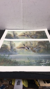 (2) &ldquo; Rising Mallards&rdquo; By William Hollywood Signed Prints