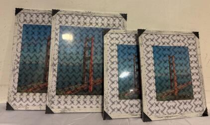 16x20 and 18x24 Frames for Wall, Distressed White, Set of 4