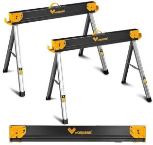 (2) Workess Metal Folding Saw Horses