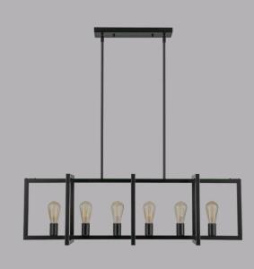 Modern Kitchen Island Light, 6-Light Pendant Adjustable Hanging Light