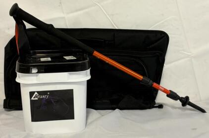 Drasry 6&rsquo; Saltwater Fishing Cast Net 3/8 & 1/4 Mesh W/ Heavy Duty Gray Sinker, Organizer Bag & Black Diamond Trekking Pole