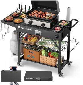 Outdoor Grill Cart, 440lbs Outdoor Grill Table, 31x17 inch
