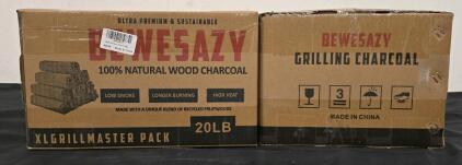 (2) Bewesazy Grilling Charcoal Boxes- 20lbs Per Box