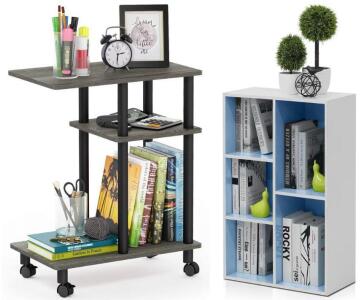 5-Cube Bookshelf & C-Shaped Side Table