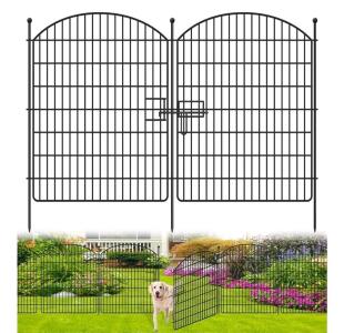 (10) Panels No Dig Garden Fence with Gate, 42in x 24.2ft