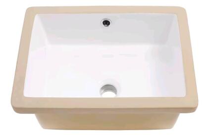 17 1/4x12 Inch Undermount Bathroom Sink with Rectangular Bottom
