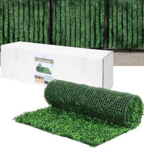 NatraHedge (33SqFt) Artificial Light Green Grass Wall Decor