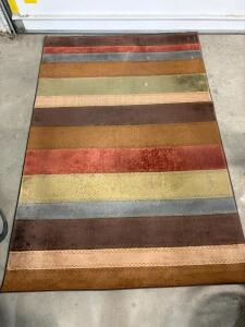 Mohawk Home Luxworthy Dark Gold Area Rug, 5' x 7', Multicolor Stripes, Nylon, Stain Resistant