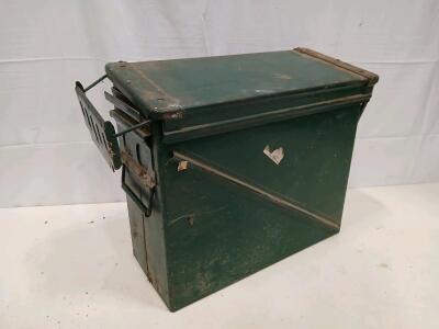 Large Military Surplus Steel 20mm M548 Ammo Can, Twin Handles, Hinged Lid