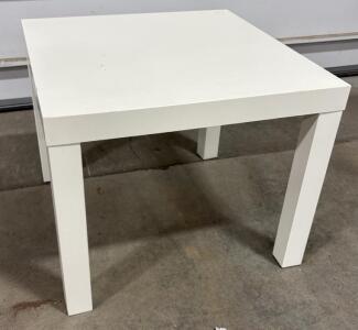 IKEA LACK White Square Side Table 21.6"x21.6"x17.8", Lightweight, Easy Assembly, Modern Design
