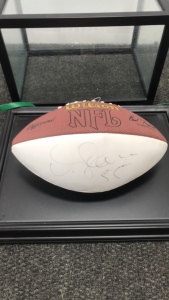 Junior Seau Signed Football In Football Case