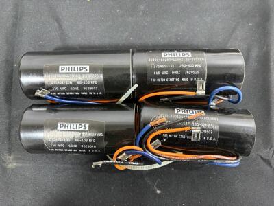 Philips Motor Start Capacitors 115V/220V/330V, 86&ndash;300 MFD, Multiple Models, USA, Quick Connect