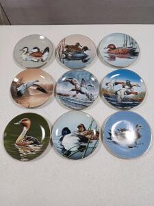 (9) Federal Duck Stamp Collectable Plates