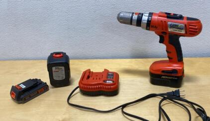 Black&Decker Fire Storm 14.4v Drill with Chargers (Works)