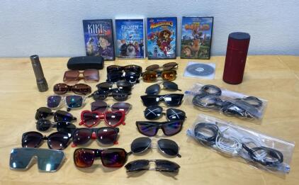 &ldquo;I Wear My Sunglasses At Night&rdquo; - (23) Sunglasses- Chargers - DVDs - Portable Speaker ( Unable To Test)