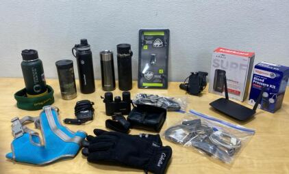 Minox Binoculars - Uniden Radar Detector- Chargers - Cabelas Gloves - Blood Pressure Kit and More